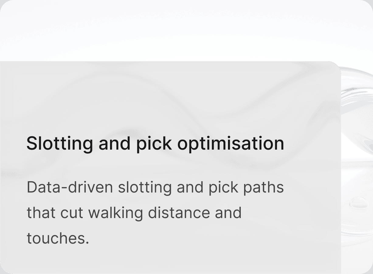 Slotting and pick optimisation