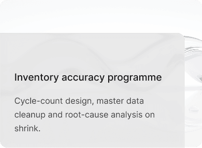 Inventory accuracy programme