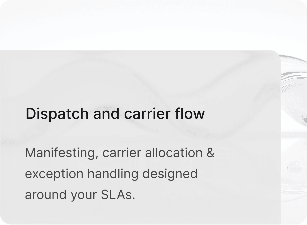 Dispatch and carrier flow